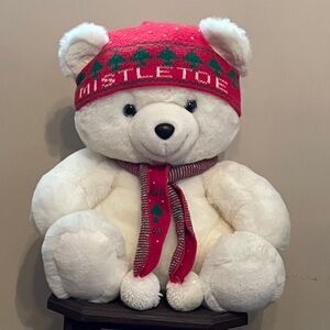 Vintage Marshall Field’s Mistletoe Christmas 17” Bear